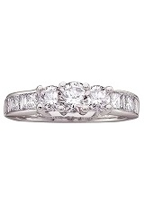 elegant three stone white gold baby ring